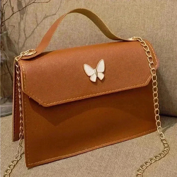 Handbags - ⚠️Clearance Small Brown Butterfly Pendant Crossbody / Hand Bag